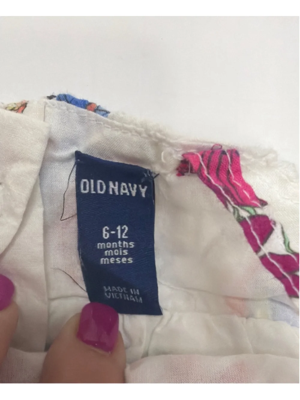 Old Navy Baby Girl Summer Sundress Butterfly Dress 6-12 Months White Multicolor